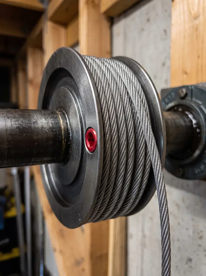 Garage door drum and lift cable replacement service in Mooresville Indiana