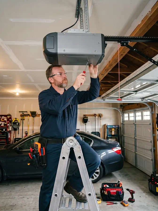 Garage door opener motor diagnostics and repair service in Mooresville Indiana
