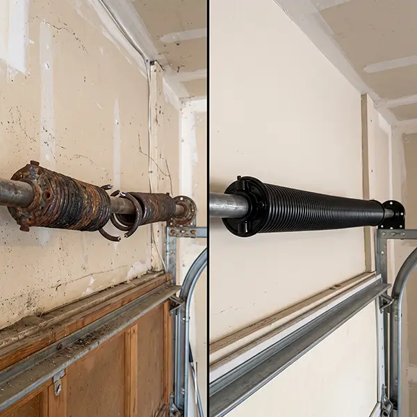 Garage door spring repair and replacement technician providing professional service in Mooresville Indiana