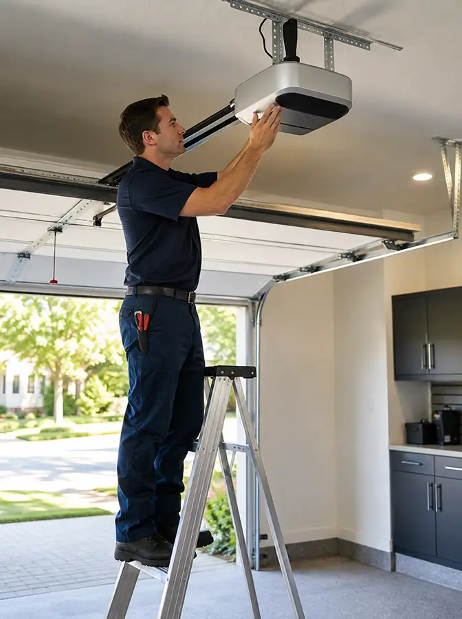 Professional garage door motor replacement and retrofit service in Mooresville Indiana