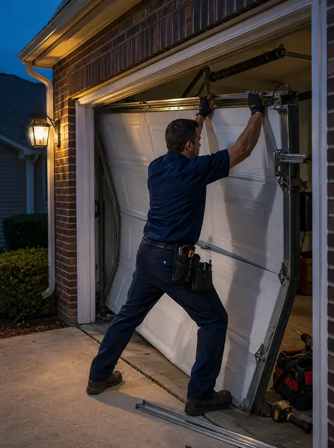 After-hours off-track alignment and urgent structural stabilization service in Mooresville Indiana