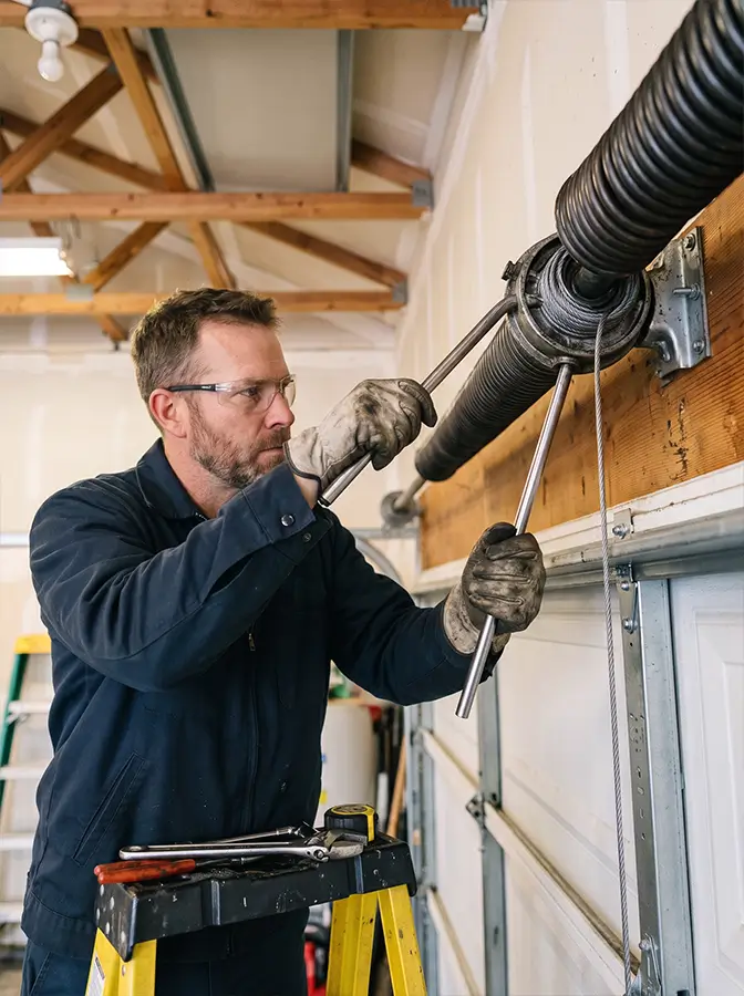 Professional garage door spring replacement and cable repair service in Mooresville Indiana