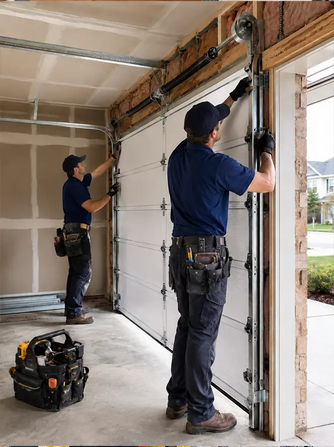 Professional garage door installation and thermal shell setup in Mooresville Indiana